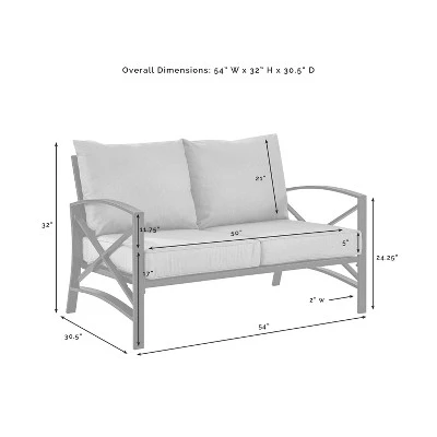 Crosley Kaplan Outdoor Patio Loveseat 11 Crosley Kaplan Outdoor Patio Loveseat - Image 9