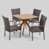 5pc Stamford Wood & Wicker Dining Set Teak - Christopher Knight Home 1 5pc Stamford Wood & Wicker Dining Set Teak - Christopher Knight Home -Sunnydaze Decor Store GUEST e380ac6a 6dc0 4355 abad 98cdfce584fe