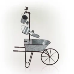 36" Metal Watering Can Wheelbarrow Fountain - Alpine Corporation 13 36" Metal Watering Can Wheelbarrow Fountain - Alpine Corporation -Sunnydaze Decor Store GUEST e3a02f6d ac29 4b53 83ad c211d30a2963