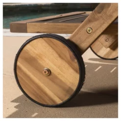 Riviera Acacia Wood Patio Bar Cart With Tray - Natural - Christopher Knight Home -Sunnydaze Decor Store GUEST e55bcebb 391d 40dd 9dc5 ef460ba412ae