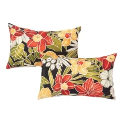 Set Of 2 Outdoor Lumbar Throw Pillows Aloha - Kensington Garden -Sunnydaze Decor Store GUEST e6059378 8a5d 4036 a822 4f5d482473e8