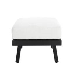 Linon Lark Aluminum Ottoman -Sunnydaze Decor Store GUEST e619dc21 fc5c 4771 a8a1 b0bf7ff533eb