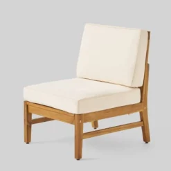 Driscoll 7pc Acacia Wood Chat Set With Fire Pit - Teak/Cream/Brown - Christopher Knight Home -Sunnydaze Decor Store GUEST e67d8bb5 b904 42ef 9b15 f2b16069b447