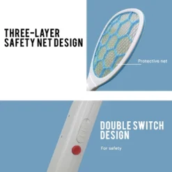 Dartwood Portable Bug Zapper, USB Rechargeable And Battery Powered Mosquito Killer, Insect Trap And Fly Swatter (2 Pack)