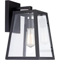 John Timberland Arrington Modern Outdoor Wall Lights Fixtures Set Of 4 Mystic Black 13" Clear Glass For Post Exterior Barn Deck House Porch Yard Patio -Sunnydaze Decor Store GUEST e6c95e8e 798a 4d38 b357 ccedc1fae582