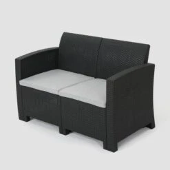 Daytona 4pc Faux Wicker Chat Set - Charcoal - Christopher Knight Home 10 Daytona 4pc Faux Wicker Chat Set - Charcoal - Christopher Knight Home -Sunnydaze Decor Store GUEST e700b371 0f2c 437d a5fd b28f4b0b5e97