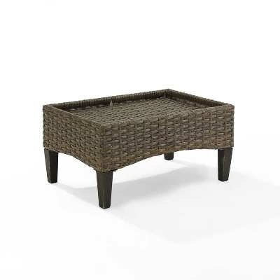 Rockport Outdoor Ottoman - Oatmeal/Light Brown - Crosley 8 Rockport Outdoor Ottoman - Oatmeal/Light Brown - Crosley - Image 6