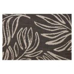 30" X 50" Leaves Outdoor Rug Black - Project 62™ -Sunnydaze Decor Store GUEST e73e10d3 077e 4ad1 bbee 60d8c85c36e3