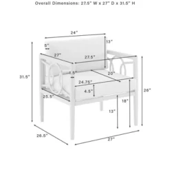 Ashford 2pk Outdoor Metal Arm Chairs - Cream - Crosley 19 Ashford 2pk Outdoor Metal Arm Chairs - Cream - Crosley -Sunnydaze Decor Store GUEST e7e18393 d29b 4c06 ae1f f0f0118db425