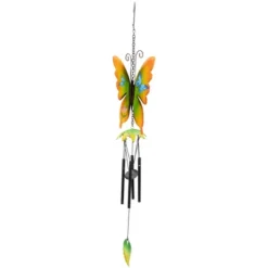 Northlight 15.75" Orange And Green Metal Butterfly Outdoor Garden Windchime -Sunnydaze Decor Store GUEST e84dbfe0 814a 4f15 9c31 141b8c42a8f4