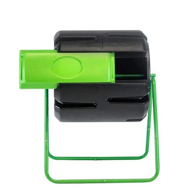 FCMP Outdoor HF-RM4000 HOTFROG 37 Gallon Plastic Single Chamber Roto Tumbling Composter Outdoor Elevated Rotating Garden Compost Bin, Black/Green 4 FCMP Outdoor HF-RM4000 HOTFROG 37 Gallon Plastic Single Chamber Roto Tumbling Composter Outdoor Elevated Rotating Garden Compost Bin, Black/Green - Image 2