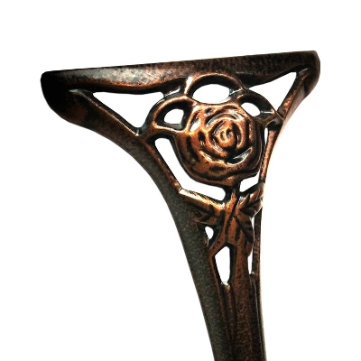 3pc Rose Cast Metal Set With Cast Aluminum Table Top & Chairs - Oakland Living 6 3pc Rose Cast Metal Set With Cast Aluminum Table Top & Chairs - Oakland Living - Image 4