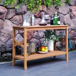 Abbington Teak Patio Console Table - Cambridge Casual -Sunnydaze Decor Store GUEST e89b1298 faf4 4987 aaa7 241eb0c385c5
