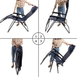 Timber Ridge FC-630-68080 Zero Gravity Locking Outdoor Patio Sun Lounger Recliner Lounge Chair With Cupholder, Blue -Sunnydaze Decor Store GUEST e91dc1a8 7ab1 4b4e 9d15 8fd68de166e8