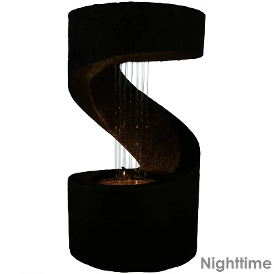 Sunnydaze Decor Sunnydaze Indoor Contemporary Decorative Polyresin Winding Showers Tabletop Water Fountain With LED Lights - 13" 4 Sunnydaze Decor Sunnydaze Indoor Contemporary Decorative Polyresin Winding Showers Tabletop Water Fountain With LED Lights - 13" - Image 2