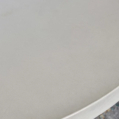 Goleta Round Concrete & Iron Dining Table - White - Christopher Knight Home 5 Goleta Round Concrete & Iron Dining Table - White - Christopher Knight Home - Image 3