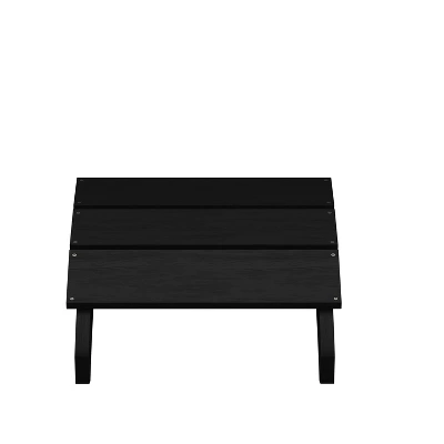 Flash Furniture Sawyer Modern All-Weather Poly Resin Wood Adirondack Ottoman Foot Rest 9 Flash Furniture Sawyer Modern All-Weather Poly Resin Wood Adirondack Ottoman Foot Rest - Image 7