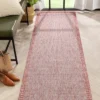 Well Woven Woden Indoor/Outdoor Flat Weave Pile Solid Border Area Rug