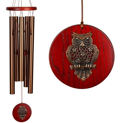 Woodstock Wind Chimes Signature Collection, Woodstock Habitats Chime, 26'' Bronze Owl Wind Chime HCBRO 4 Woodstock Wind Chimes Signature Collection, Woodstock Habitats Chime, 26'' Bronze Owl Wind Chime HCBRO - Image 2