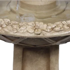 Sunnydaze Decor Sunnydaze 28"H Electric Polyresin 2-Tier Beveled Flower Outdoor Bird Bath Water Fountain -Sunnydaze Decor Store GUEST eb3cd7fc af23 4b92 8708 ad84238d484e