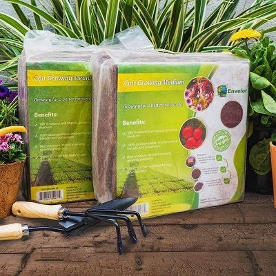 Envelor 4pk 10lb Compressed Coco Coir Bricks Potting Soil 4 Envelor 4pk 10lb Compressed Coco Coir Bricks Potting Soil - Image 2