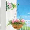 Collections Etc Hummingbird Floral Wall Bracket With Hanging Basket Planter 8 X 8 X 15 -Sunnydaze Decor Store GUEST ebf4e6e7 ffe4 4799 b328 cddcc25963a9