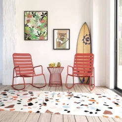 Roberta Patio Rocking Chair - Novogratz 24 Roberta Patio Rocking Chair - Novogratz -Sunnydaze Decor Store GUEST ec30c102 089f 4708 9ef3 b7c082fd533c