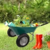 Nature Spring 2-Wheeled Garden Wheelbarrow For Residential DIY Landscaping, Lawn Care, And Remodeling -Sunnydaze Decor Store GUEST ecab7685 bb72 4dbe 8446 b0486318e010