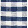 Unique Loom Eco Plaid Indoor Outdoor Washable Area Rug