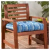 Sapphire Stripe Outdoor Seat Cushion - Kensington Garden -Sunnydaze Decor Store GUEST ed78db72 0306 4bf8 a92b ee2095eb1f2a
