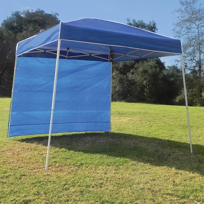 Z-Shade 10 X 10 Foot Horizon Angled Leg Instant Shade Canopy Tent Shelter With Z-Shade 10 Ft Angled Leg Canopy Tent Taffeta Attachment, Blue 6 Z-Shade 10 X 10 Foot Horizon Angled Leg Instant Shade Canopy Tent Shelter With Z-Shade 10 Ft Angled Leg Canopy Tent Taffeta Attachment, Blue - Image 4