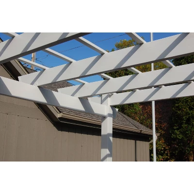 84" Kingston Vinyl Pergola - White - Dura-Trel 4 84" Kingston Vinyl Pergola - White - Dura-Trel - Image 2