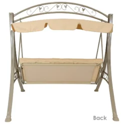 Sunnydaze Decor Sunnydaze Outdoor 3-Person Steel Patio Swing With Adjustable Canopy And Tufted Cushions, Beige 18 Sunnydaze Decor Sunnydaze Outdoor 3-Person Steel Patio Swing With Adjustable Canopy And Tufted Cushions, Beige -Sunnydaze Decor Store GUEST ef0ddd93 0195 4ce1 a236 0bd9b7ff7ff9