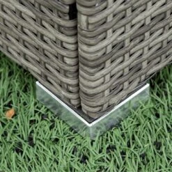 4pc Wicker Patio Conversation Seating Set With Thick Cushions - Gray - GODEER 25 4pc Wicker Patio Conversation Seating Set With Thick Cushions - Gray - GODEER -Sunnydaze Decor Store GUEST ef59b98e 509a 4cd2 8032 508041669485 1