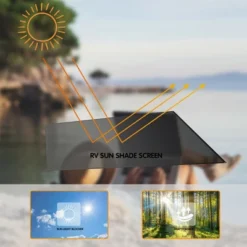 Costway 9' X 7'RV Awning Side Shade Black Mesh Screen Sunshade With Complete Kits 11 Costway 9' X 7'RV Awning Side Shade Black Mesh Screen Sunshade With Complete Kits -Sunnydaze Decor Store GUEST ef8d16da 5d42 4160 b395 18728c839ef5