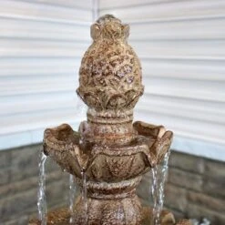 Sunnydaze Decor Sunnydaze 52"H Electric Fiberglass And Resin 4-Tier Pineapple Top Outdoor Water Fountain -Sunnydaze Decor Store GUEST efbed2d7 721b 4938 ad84 d6ac6799a63b