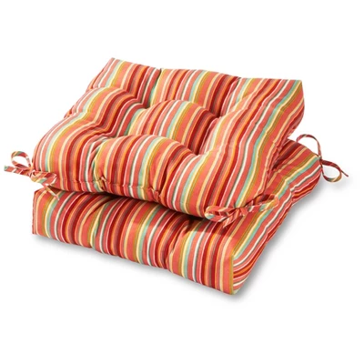 Set Of 2 Coastal Stripe Outdoor Seat Cushions - Kensington Garden 10 Set Of 2 Coastal Stripe Outdoor Seat Cushions - Kensington Garden - Image 8