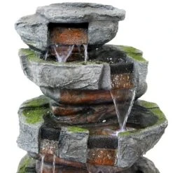 Sunnydaze Decor Sunnydaze 31"H Electric Polyresin And Fiberglass Large Rock Quarry Waterfall Outdoor Water Fountain With LED Lights -Sunnydaze Decor Store GUEST f05a39c7 7264 486a b3ad 0fd95d2ddeb9