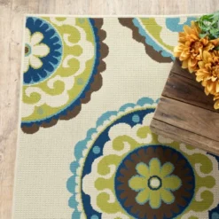 Cozumel Medallion Patio Rug -Sunnydaze Decor Store GUEST f0a2577d fe7a 452b b1a3 026ff513198e