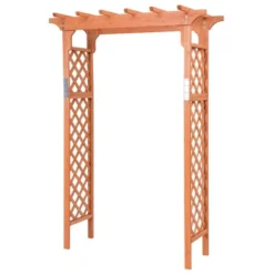 Costway Arbor Over 7FT High Wooden Garden Arch Trellis Pergola Outdoor Patio Plant -Sunnydaze Decor Store GUEST f11177da d0f1 4640 b350 d9596fb97f2e