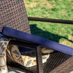 6pc Patio Dining Set With Acacia Wood Table & Bench And 4 PE Rattan Chairs - Captiva Designs 19 6pc Patio Dining Set With Acacia Wood Table & Bench And 4 PE Rattan Chairs - Captiva Designs -Sunnydaze Decor Store GUEST f15f4ccc ee6e 4442 ac12 4900e641c42d