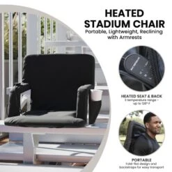 Flash Furniture Malta Portable Heated Reclining Stadium Chair With Armrests, Heated Padded Back & Heated Seat With Dual Storage Pockets And Backpack Straps 32 Flash Furniture Malta Portable Heated Reclining Stadium Chair With Armrests, Heated Padded Back & Heated Seat With Dual Storage Pockets And Backpack Straps -Sunnydaze Decor Store GUEST f229c872 ad95 4eb4 976c 59f970b72b3a