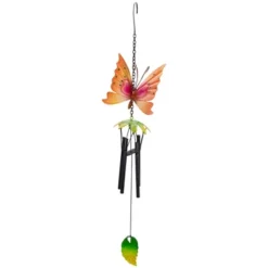Northlight 19" Orange Metal Butterfly Outdoor Garden Windchime -Sunnydaze Decor Store GUEST f2413eb0 0be9 48eb a522 f8bc7b8eec91