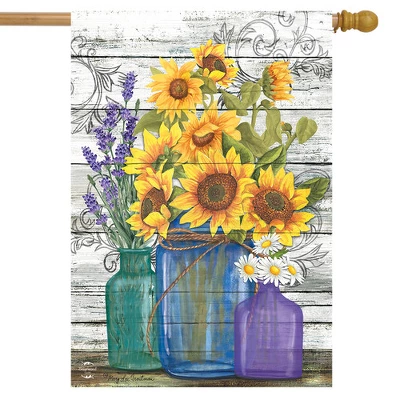 Rustic Sunflowers Summer House Flag 28" X 40" Briarwood Lane 3 Rustic Sunflowers Summer House Flag 28" X 40" Briarwood Lane