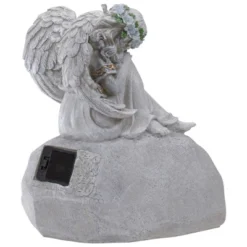 Northlight 9.25" Gray Solar Powered "Welcome To Our Garden" Angel Outdoor Garden Statue 8 Northlight 9.25" Gray Solar Powered "Welcome To Our Garden" Angel Outdoor Garden Statue -Sunnydaze Decor Store GUEST f260e78b 3d6f 4648 ba5e 21e03a9ed2b8