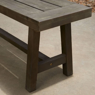 Renaissance Outdoor Patio Dining Picnic Bench - Gray - Vifah 6 Renaissance Outdoor Patio Dining Picnic Bench - Gray - Vifah - Image 4