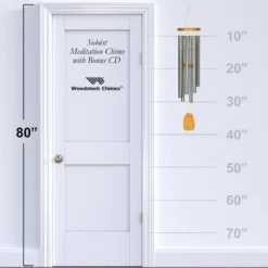 Woodstock Wind Chimes Signature Collection, Woodstock Meditation Chime, 39'' Silver Wind Chime TMS -Sunnydaze Decor Store GUEST f2878dc7 a832 43a4 907a 8d78dbf71e38