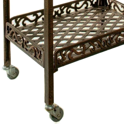Oakland Living 2 Tier Metal Patio Service Cart 5 Oakland Living 2 Tier Metal Patio Service Cart - Image 3