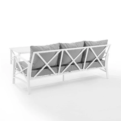 Kaplan 2pc Outdoor Sofa Set - Gray - Crosley 4 Kaplan 2pc Outdoor Sofa Set - Gray - Crosley - Image 2