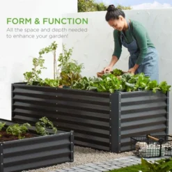 Best Choice Products 6x3x2ft Outdoor Metal Raised Garden Bed, Planter Box For Vegetables, Flowers, Herbs 15 Best Choice Products 6x3x2ft Outdoor Metal Raised Garden Bed, Planter Box For Vegetables, Flowers, Herbs -Sunnydaze Decor Store GUEST f40b0d23 d148 46ee b47b 206ba9a6f76f